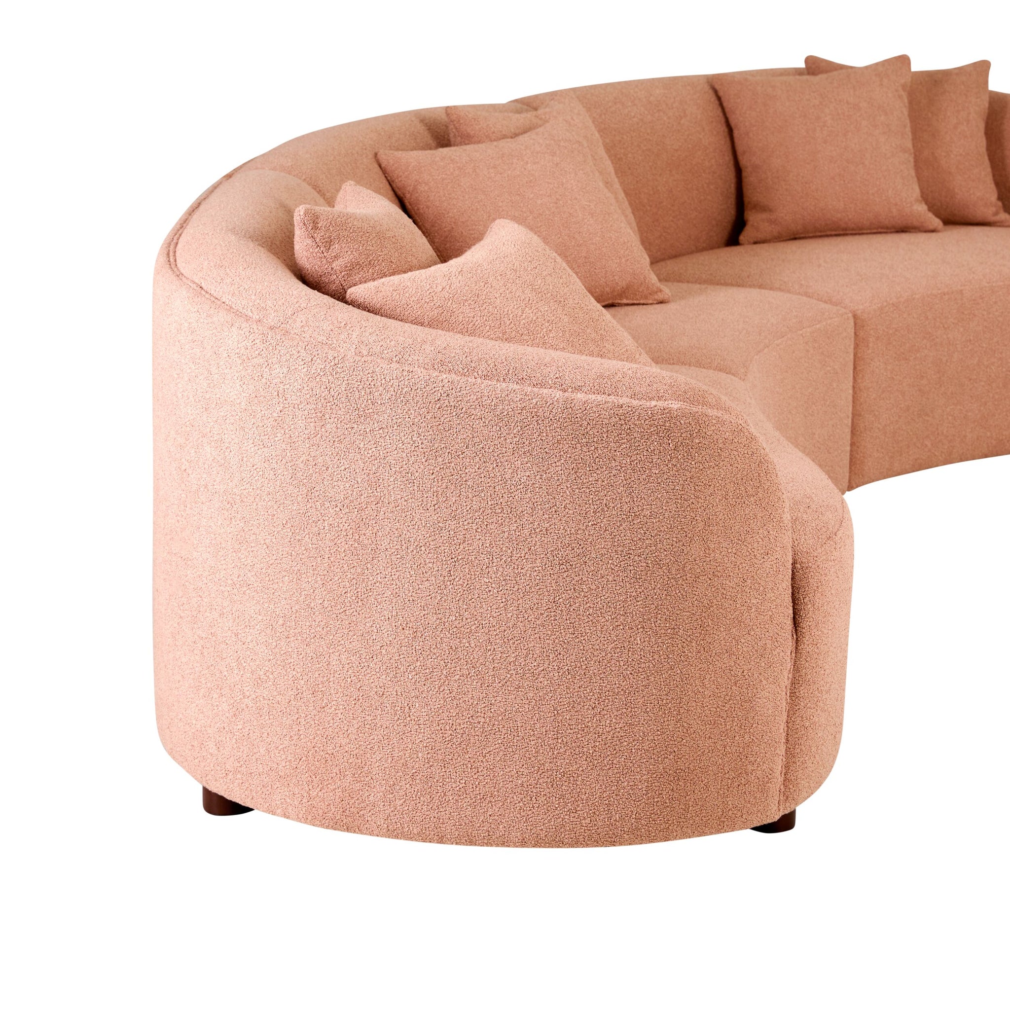 Alessa 4 Seater Sectional Sofa Luna Powder Pink