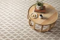 Braided Diamond Hand Woven Wool Blend Natural & Cream Rug 300x240cm