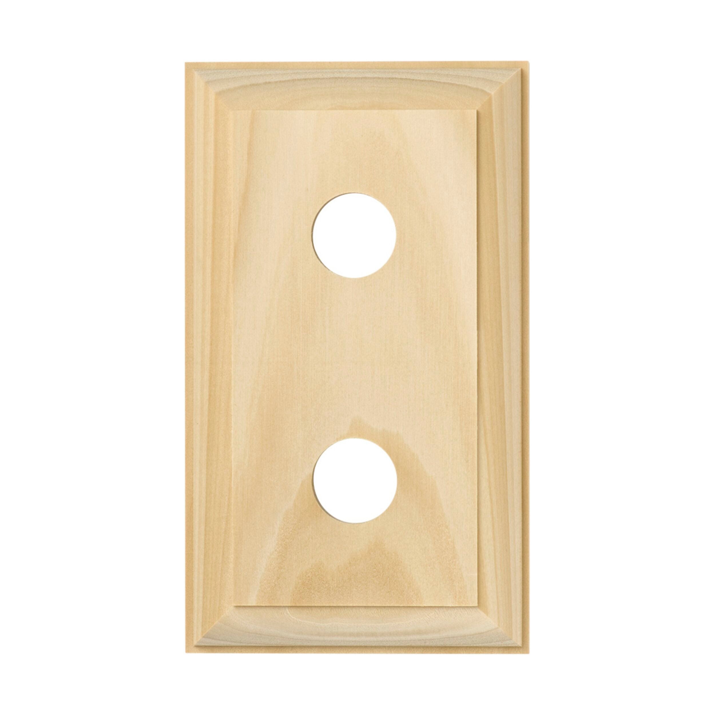 5442 Switch Socket Block Traditional Double Pine H90xL155mm