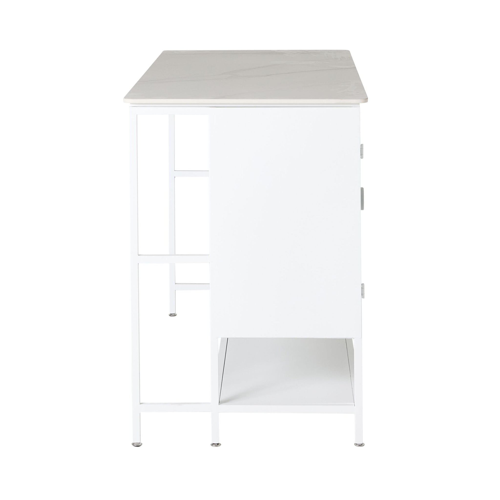 Nero Kitchen Island Bench White 150cm