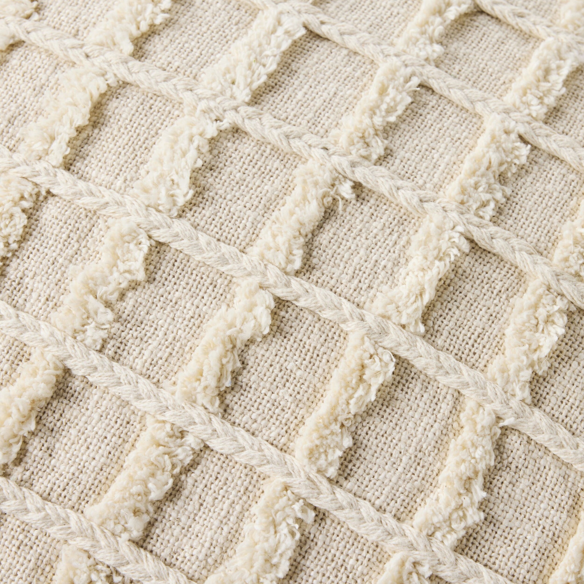 Marley Tufted Cushion Ecru 50x50cm