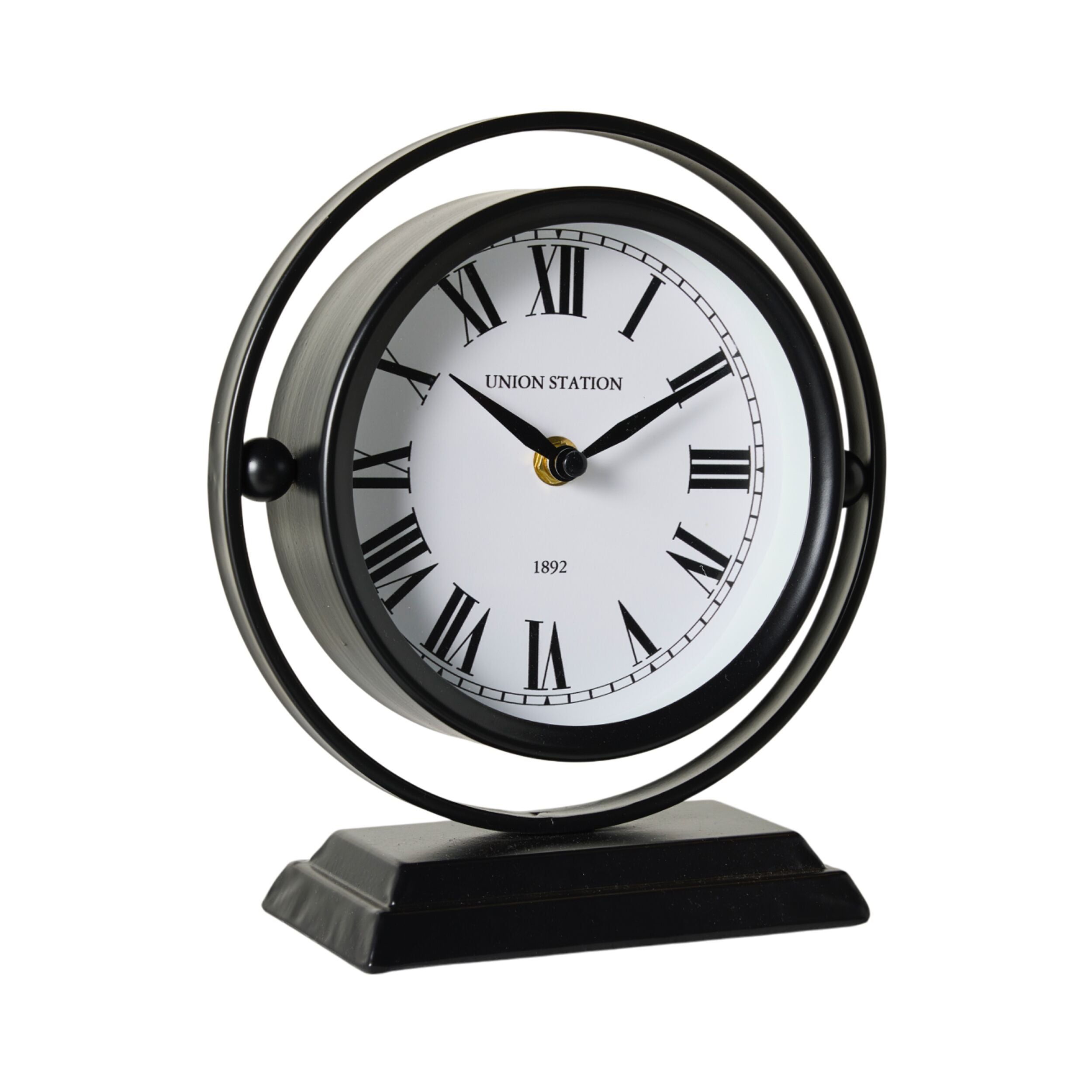 Iron Sphere Mantel Clock 20x8x22.5cm – Early Settler Australia