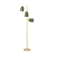 Argo Metal Floor Lamp Matte Brass/Green 158cm