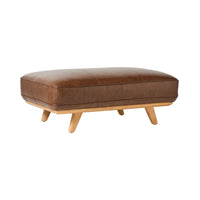 Carson Leather Ottoman Dakota Mocha