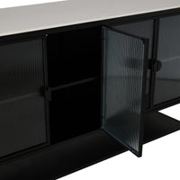 Nero Kitchen Island Bench Black 150cm