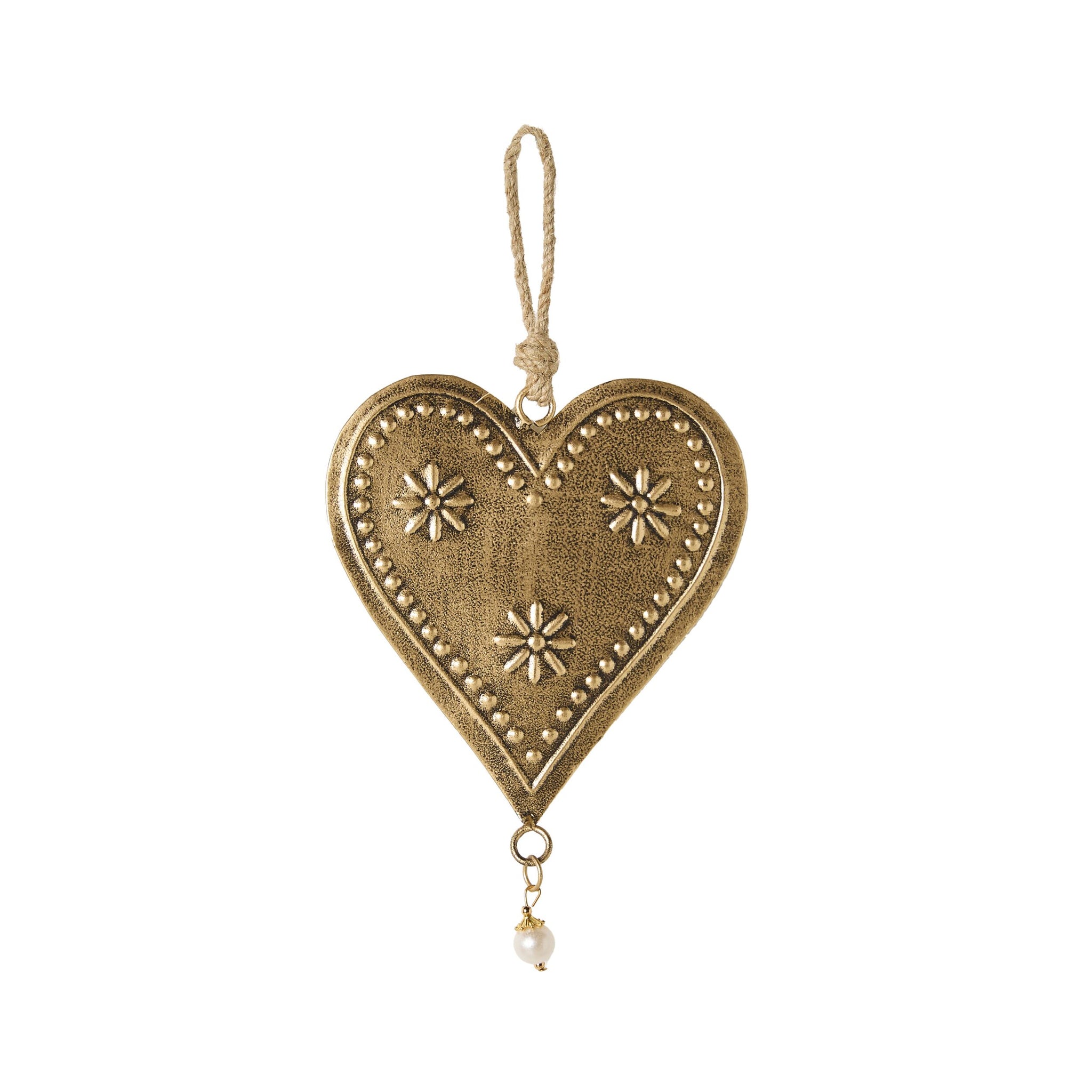 Heirloom Embossed Heart Christmas Ornament