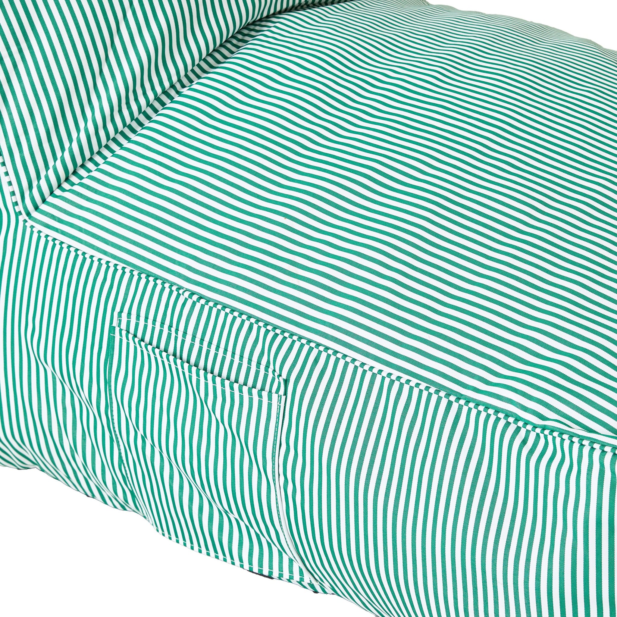Jax Foam Filled Lounger Green Stripe