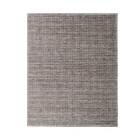 Charcoal Grid Handloom NZ Wool Rug 240x300cm