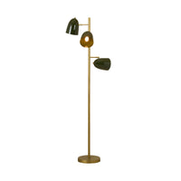 Argo Metal Floor Lamp Matte Brass/Green 158cm