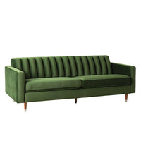 Stitch 3 Seater Velvet Sofa Juniper Olive