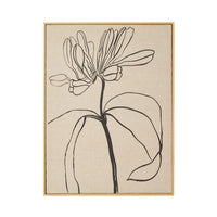 Floral Lines Duo Framed Linen Print 125x80cm