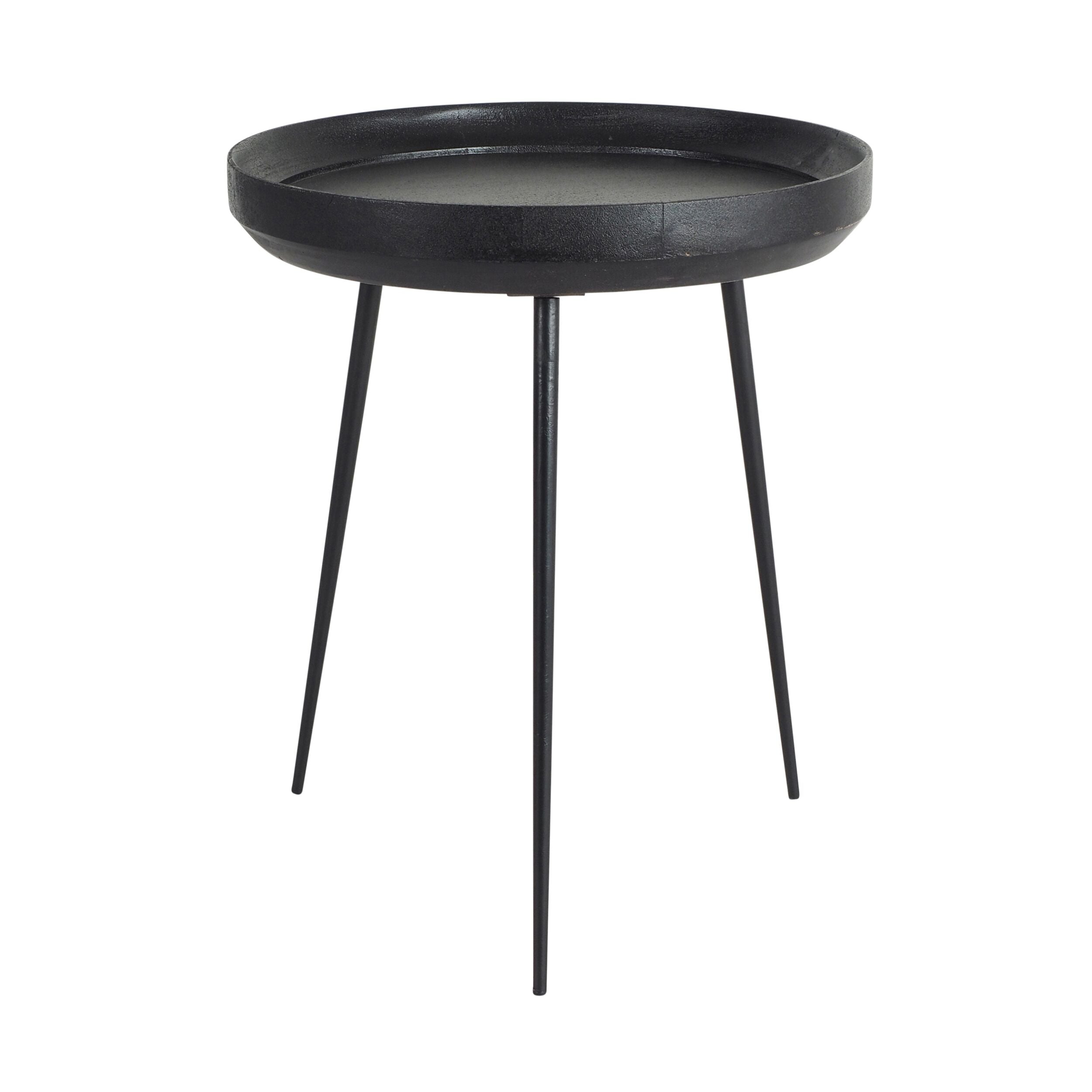 Luna Round Side Table Black