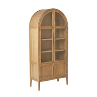 Serene Curved Display Cabinet Natural