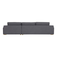 Herron 3 Seater Sofa with RHF Chaise Iron Grey Weave