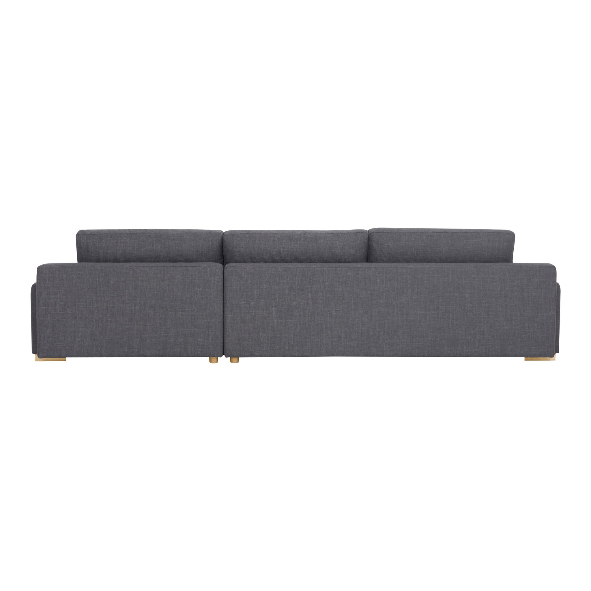 Herron 3 Seater Sofa with RHF Chaise Iron Grey Weave