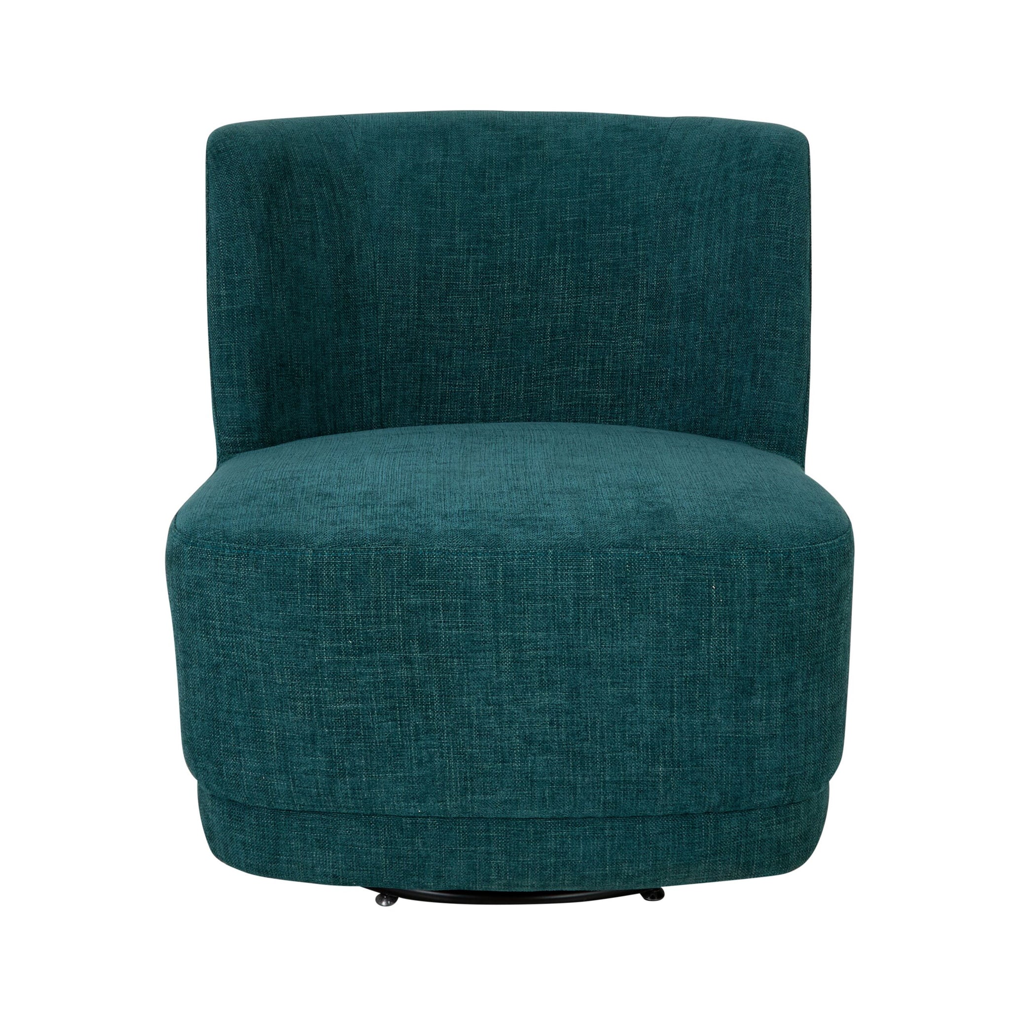Amala Swivel Occasional Chair Blue Weave