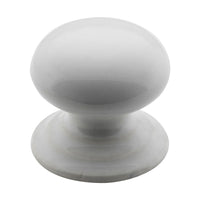 3742 Cupboard Knob White Porcelain Round D38xP37mm