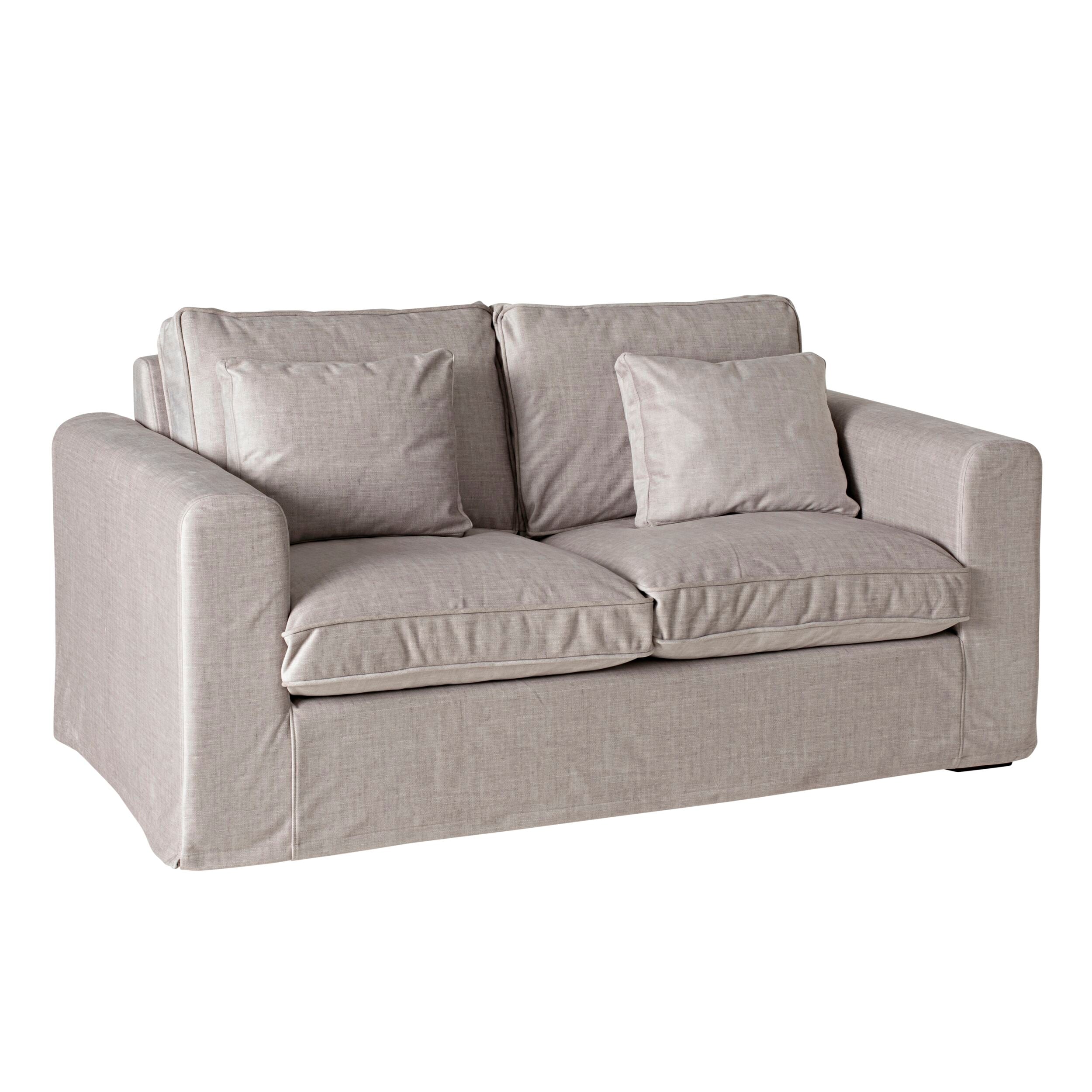 Huxley 2.5 Seater Luxe Velvet Sofa Natural Custom C-004
