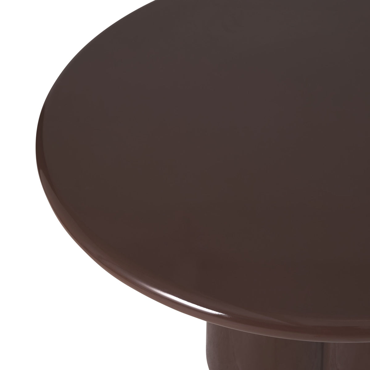 Pavia Round Dining Table Gloss Dark Cocoa