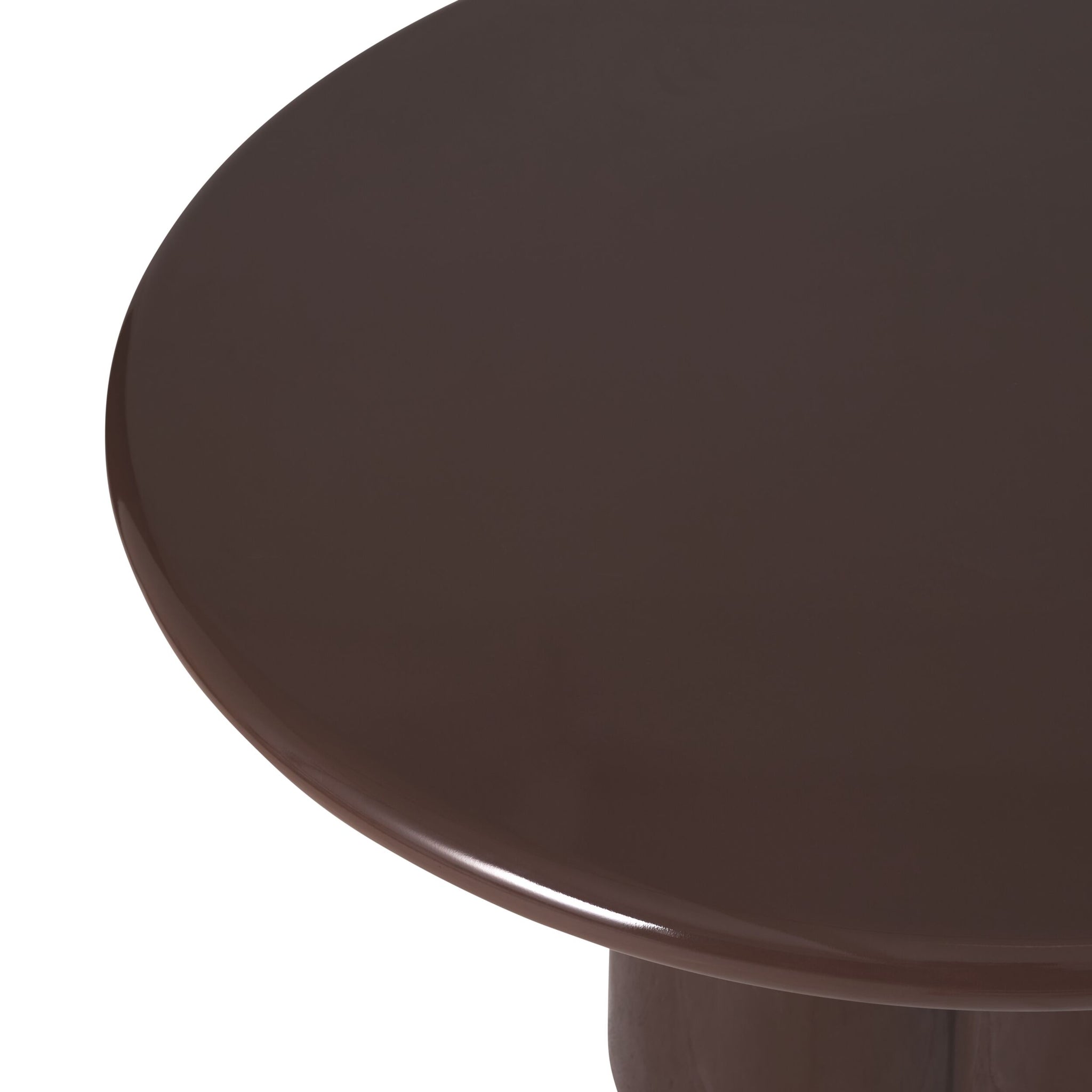 Pavia Round Dining Table Gloss Dark Cocoa