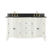 Rosette Granite Top Double Vanity White 1550mm