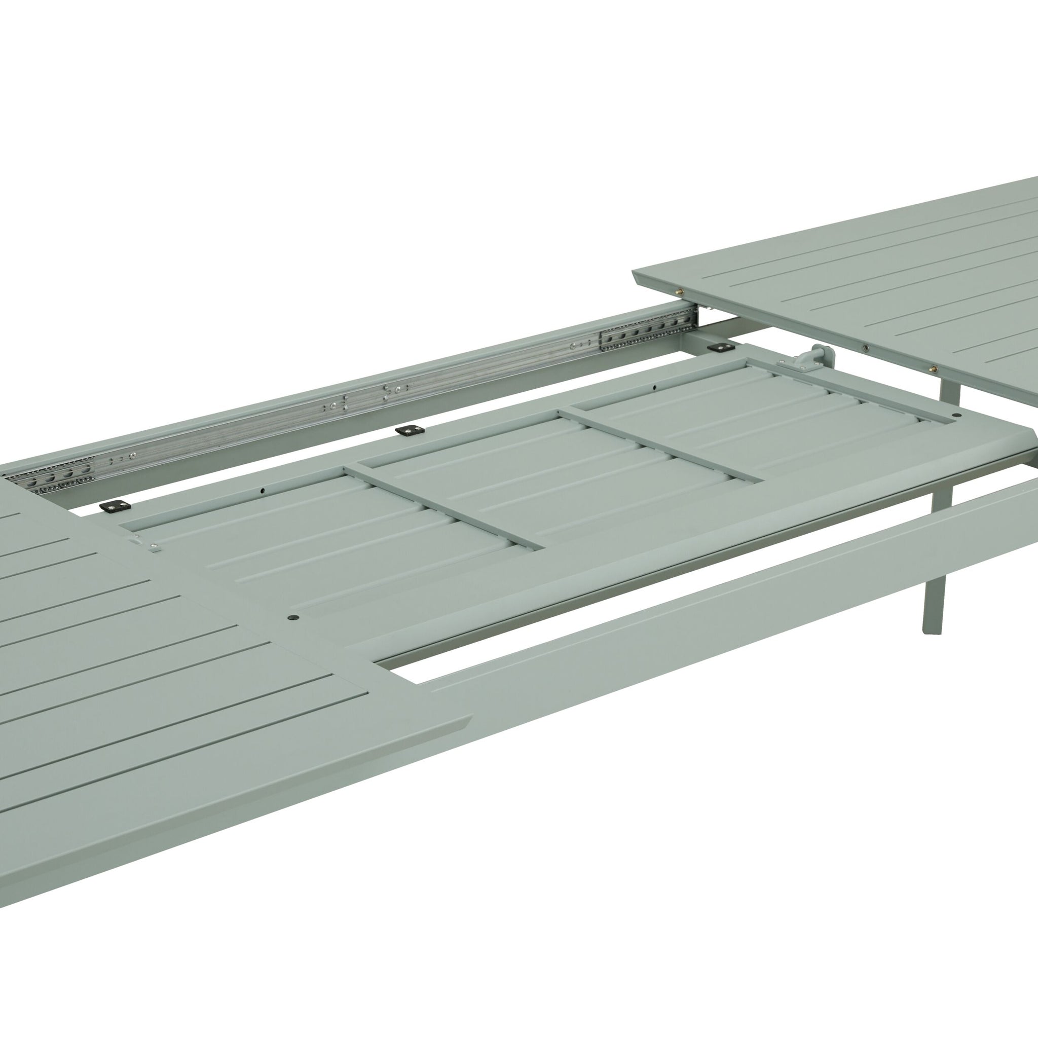 Santana Aluminium Dining Table 260cm (Extends to 370cm) Steely Green