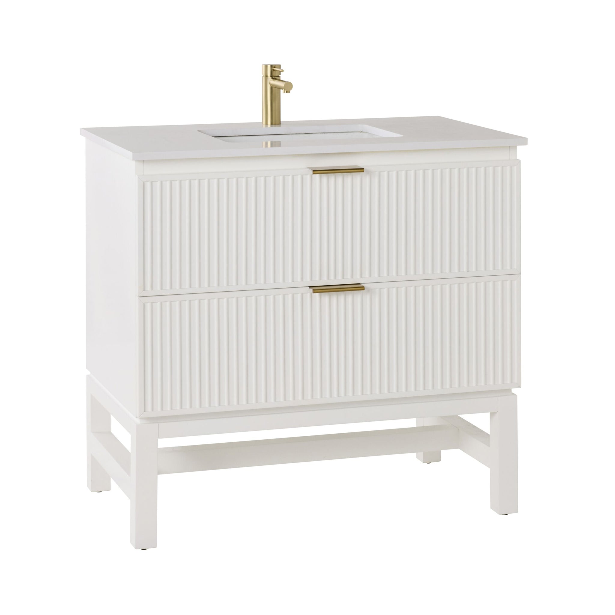 Lennox Single Vanity White 940mm