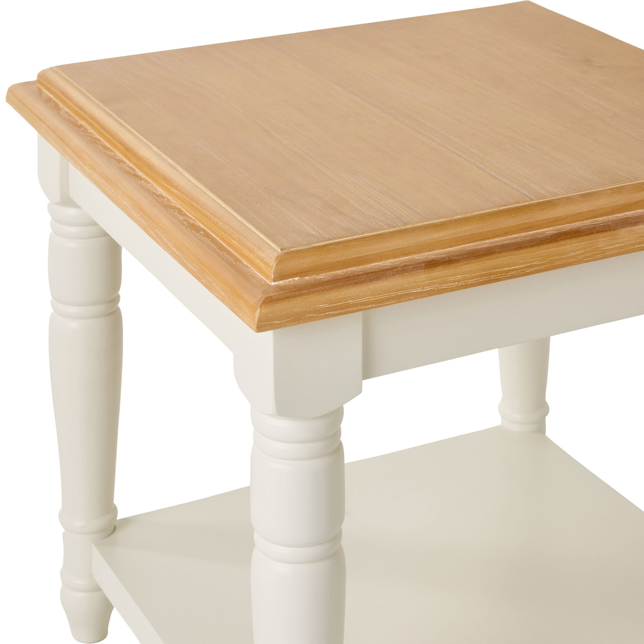 Clover Lamp Table With Shelf