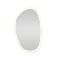 Glossy Fluid Mirror Milky White