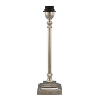 Charlton Satin Silver Metal Table Lamp Base 11x11x33cm