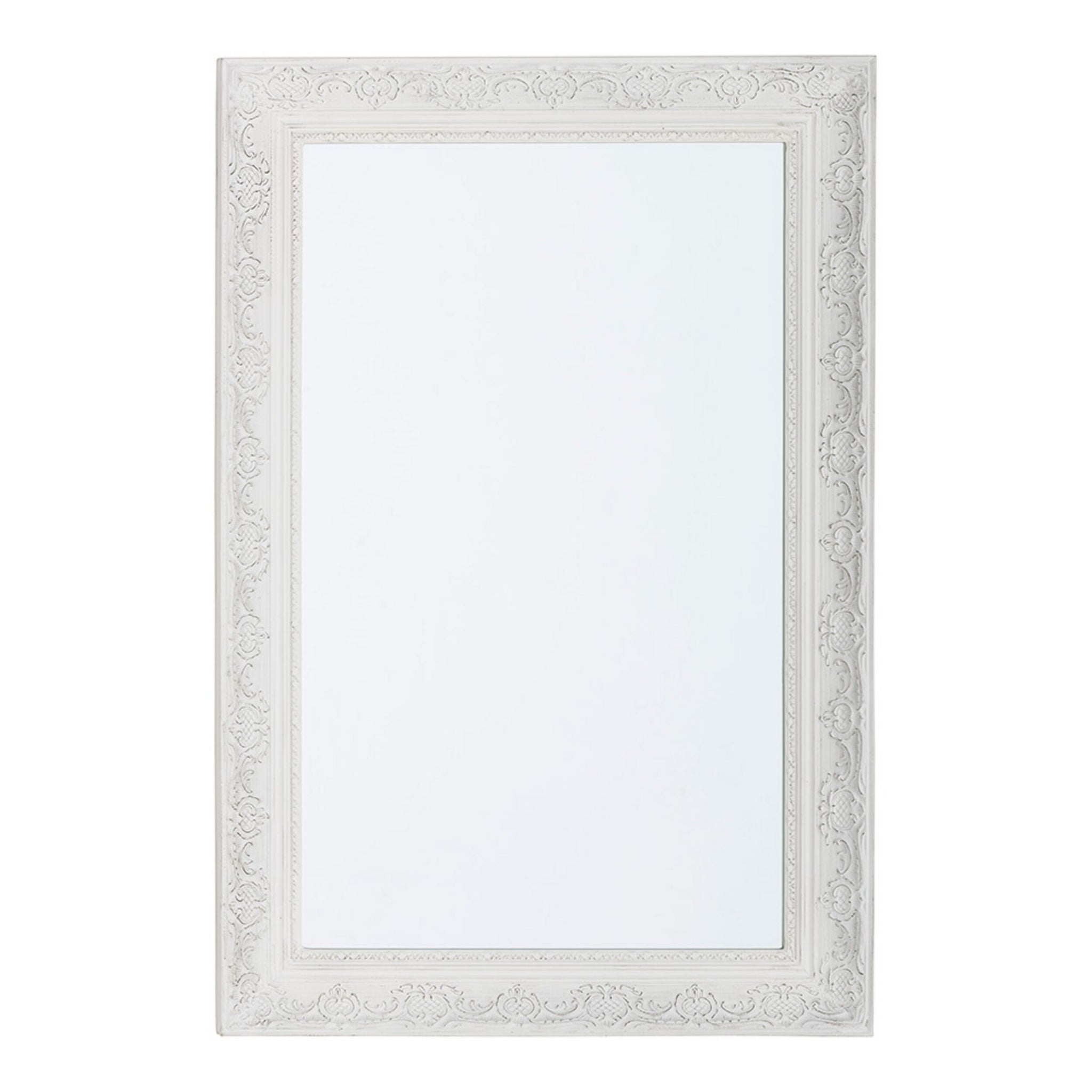 Quincy Antique White Mirror 90x60cm