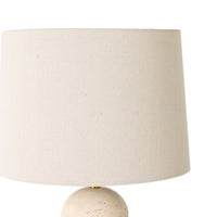 Siena Round Travertine Table Lamp 61cm