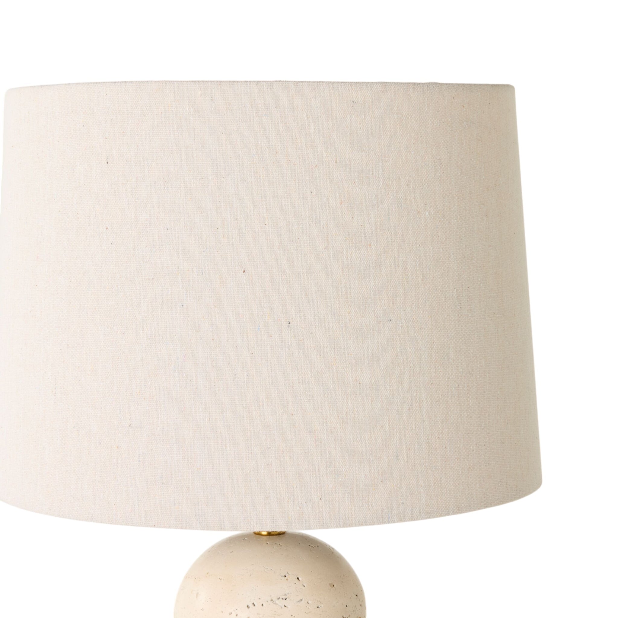 Siena Round Travertine Table Lamp 61cm