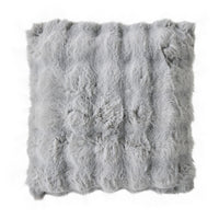 Luxe Bobble Faux Fur Cushion Silver 45x45cm