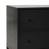 Avalon Large 2 Drawer Bedside Black