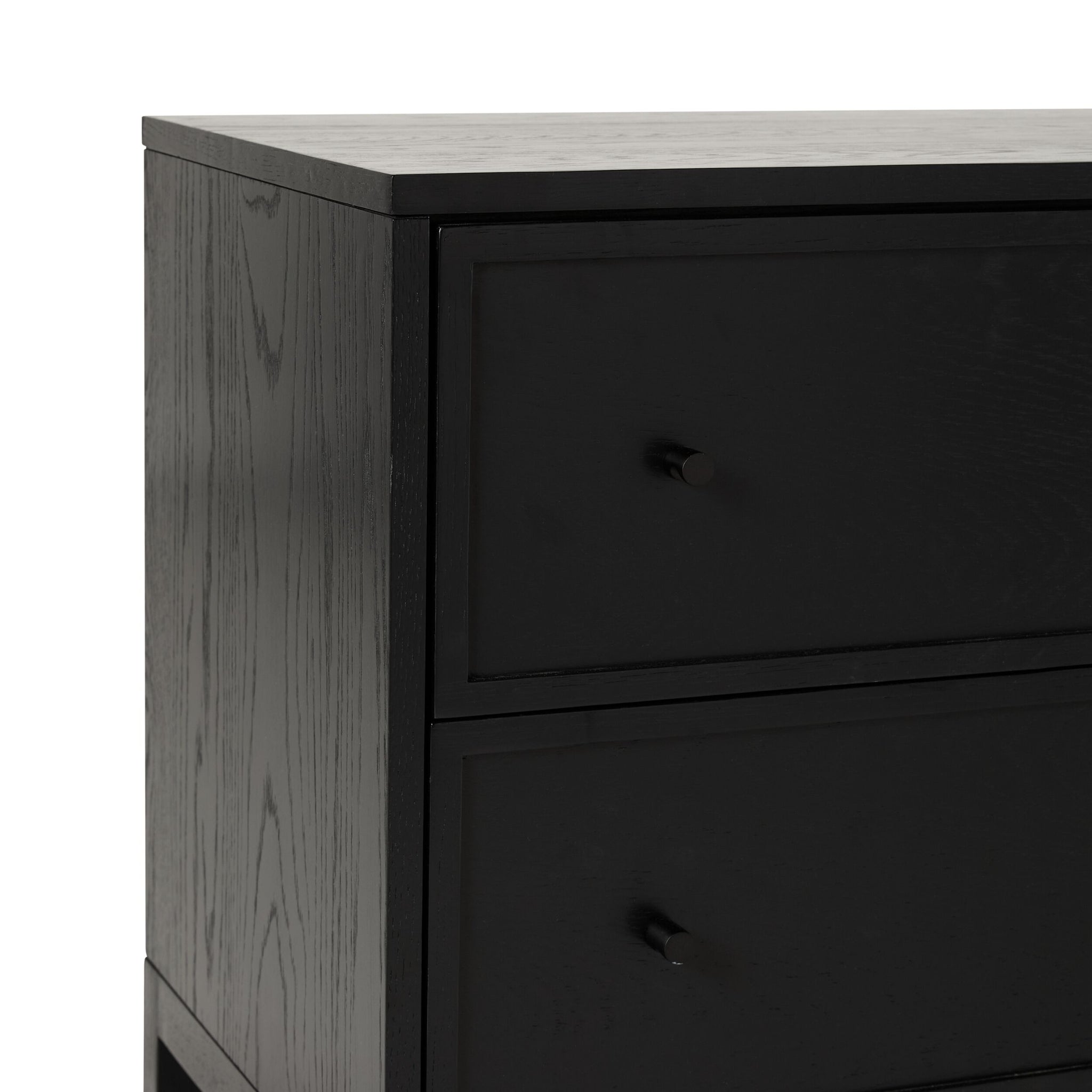 Avalon Large 2 Drawer Bedside Black