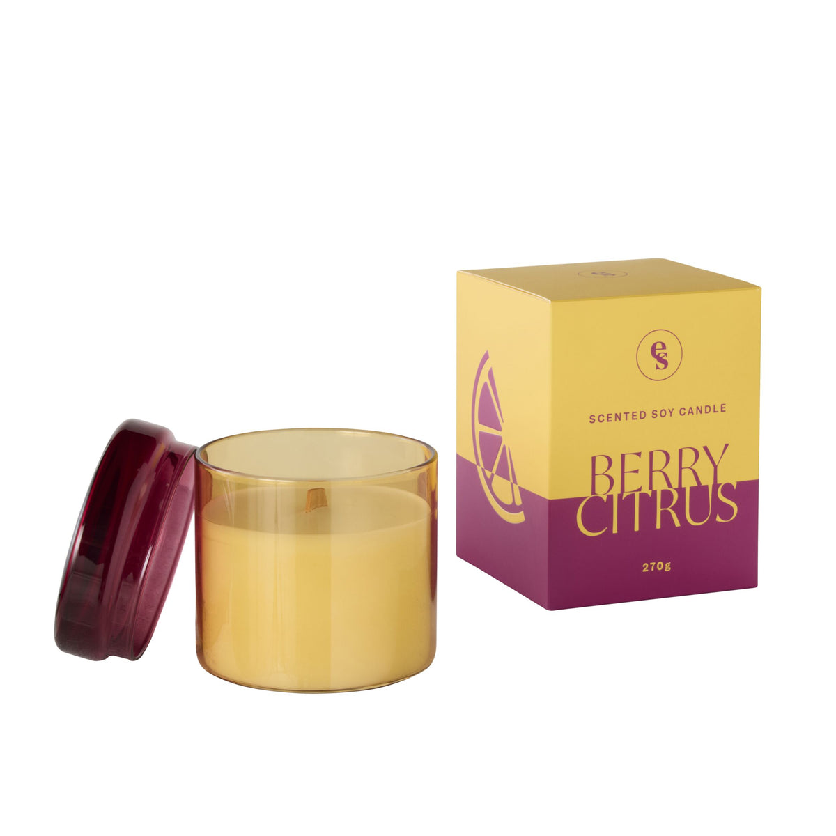 Home Scent Berry Citrus Candle 270gm