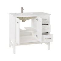 Liam Single Vanity White 940mm