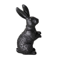 Black Rabbit Statue 31x15x13cm