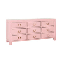 Sansha 9 Drawer Chest Blush Pink