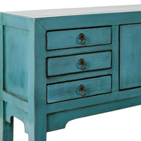 Sansha 2 Door & 6 Drawer Console Table Turquoise