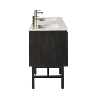 Ezra Double Bathroom Vanity Mahogany with Stone Top 1510mm Package