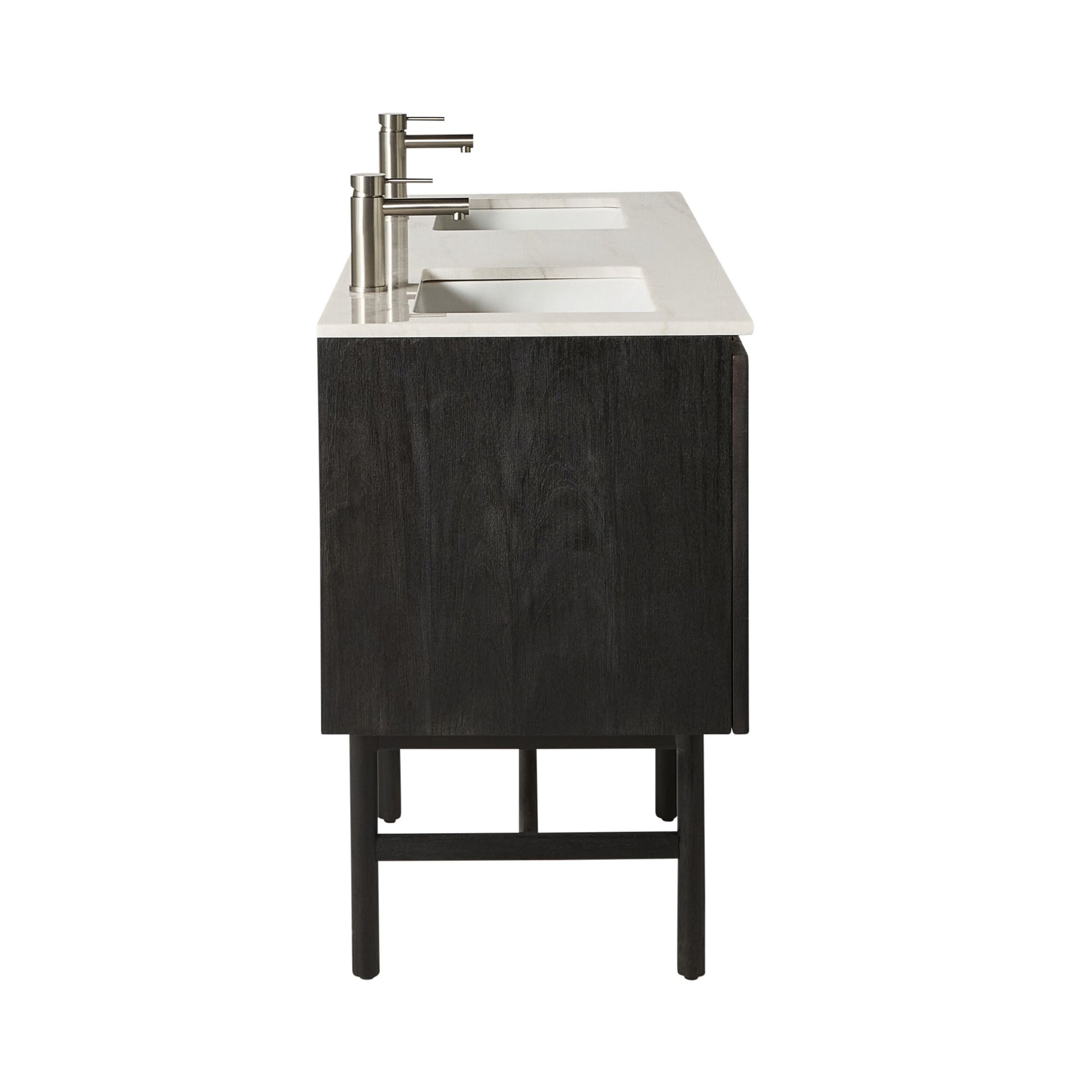 Ezra Double Bathroom Vanity Mahogany with Stone Top 1510mm Package