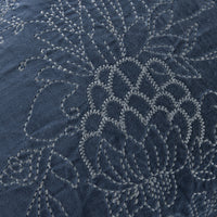 Anais Embroidered Velvet Cushion Navy 40x60cm