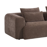 Torino 3 Seater Modular Chaise Chocolate
