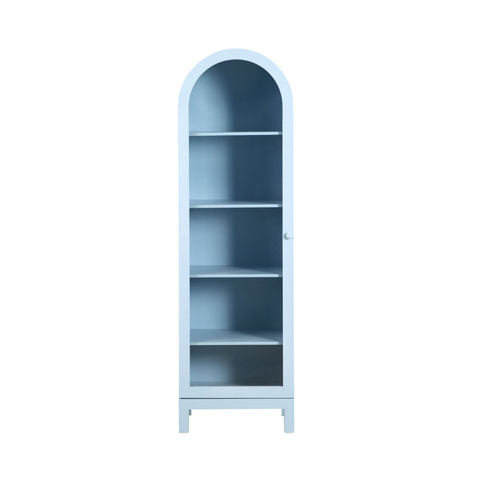 Paige Curved Display Cabinet Blue