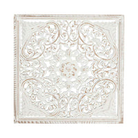 Frieze Square Hand Carved White Panel 90x90cm