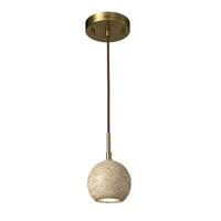 Marta Travertine Pendant 10x21cm