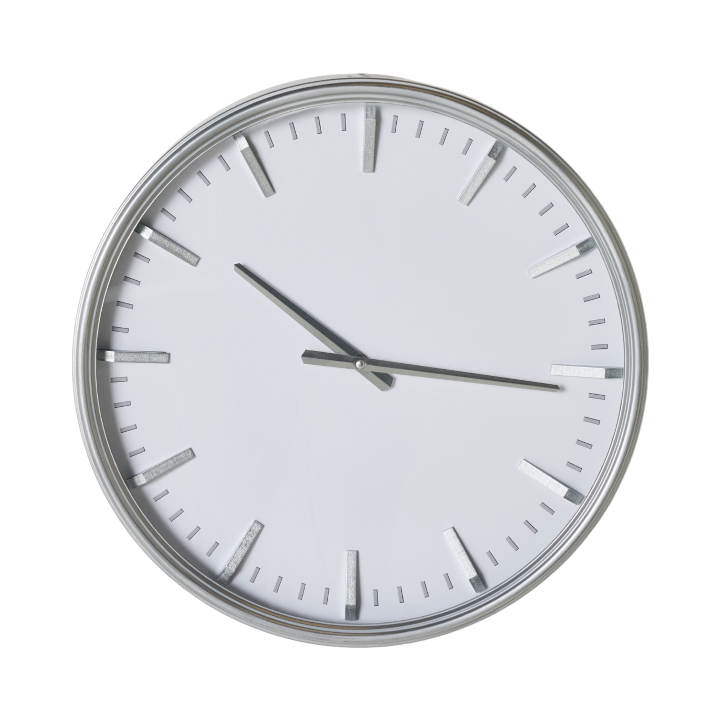 Manhattan Wall Clock Silver 48x48x7.7cm