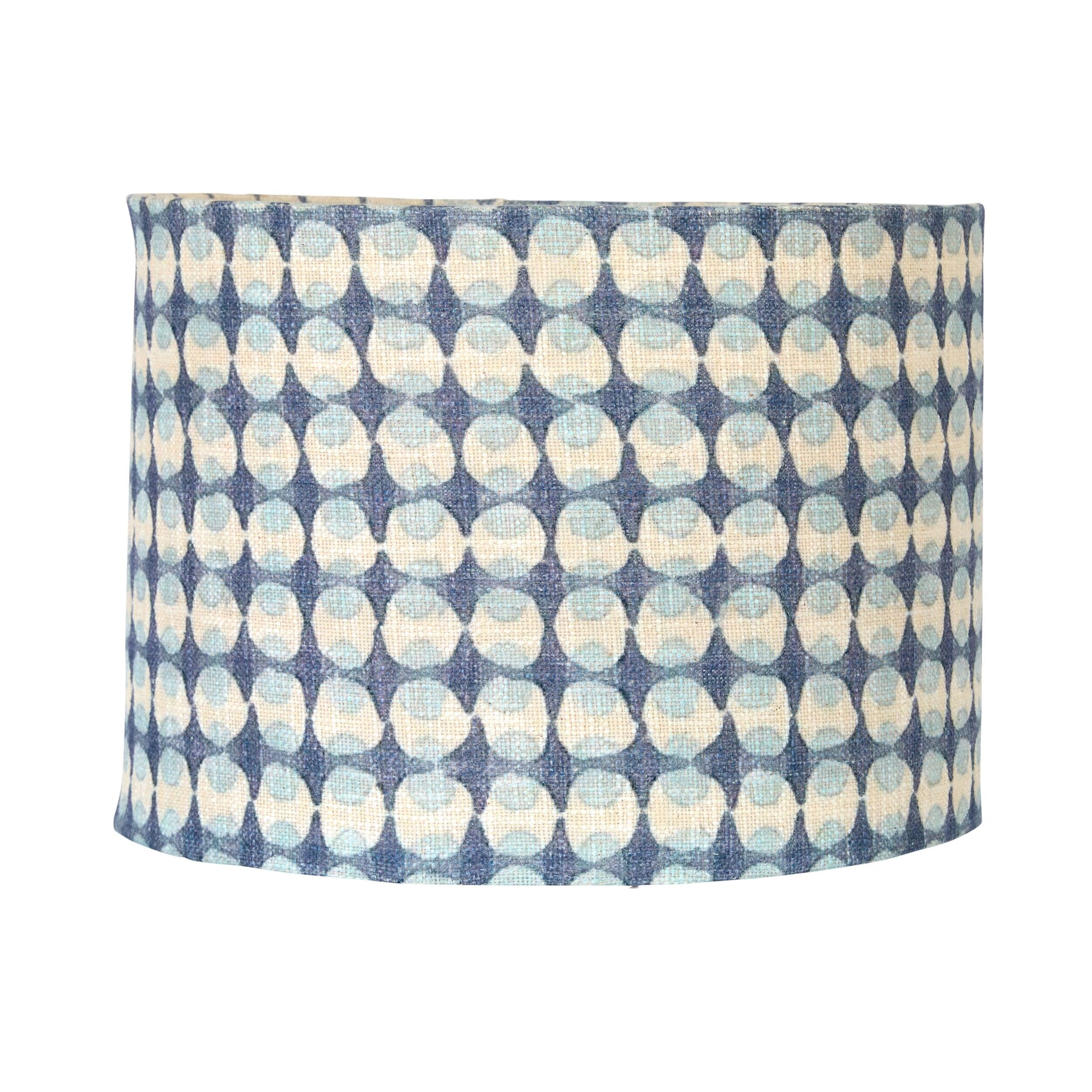 Drum Shade Blue 35x25cm